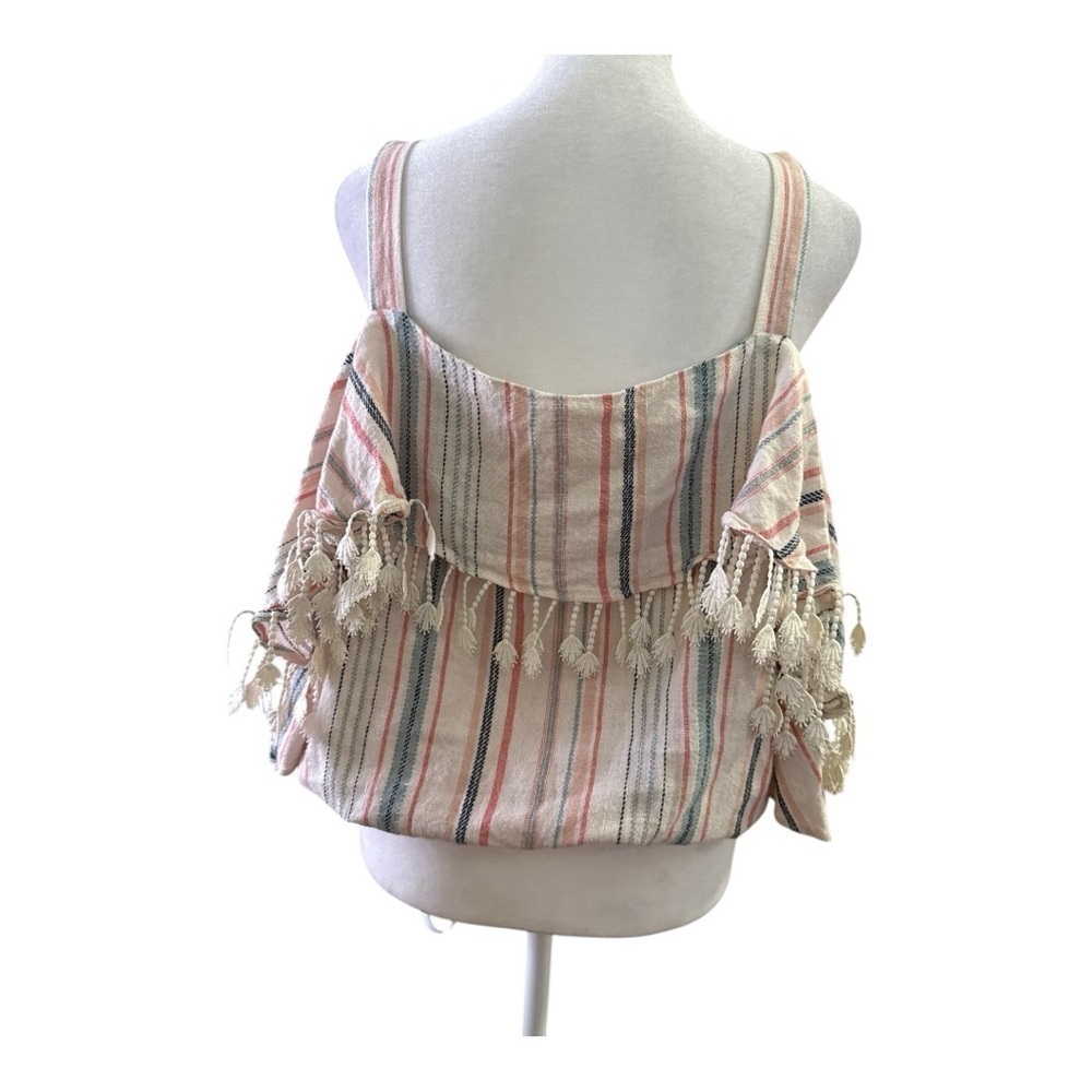 Takara Fun Summer Off-The-Shoulder cropped top with tassels Boho Fest - Picture 4 of 7